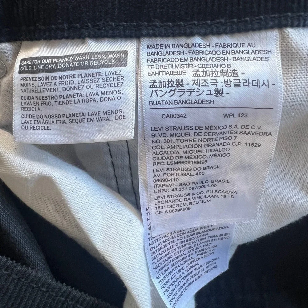 LEVI'S 502 Corduroy Pants Mens Size 36x29 Taper Fit‎ Dark Wash Cotton Blend